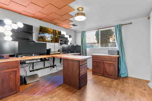 Office area with light floors