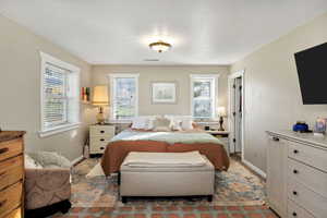 Bedroom with baseboards