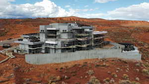 Rear view of house with a mountain view