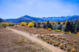 View of mountain background with rural landscape