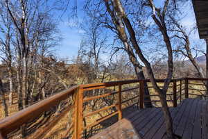 View of wooden deck
