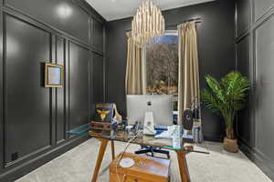 Office in Main w/Hidden Library