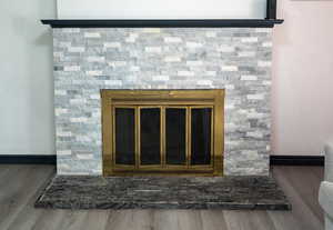 fireplace in the living room