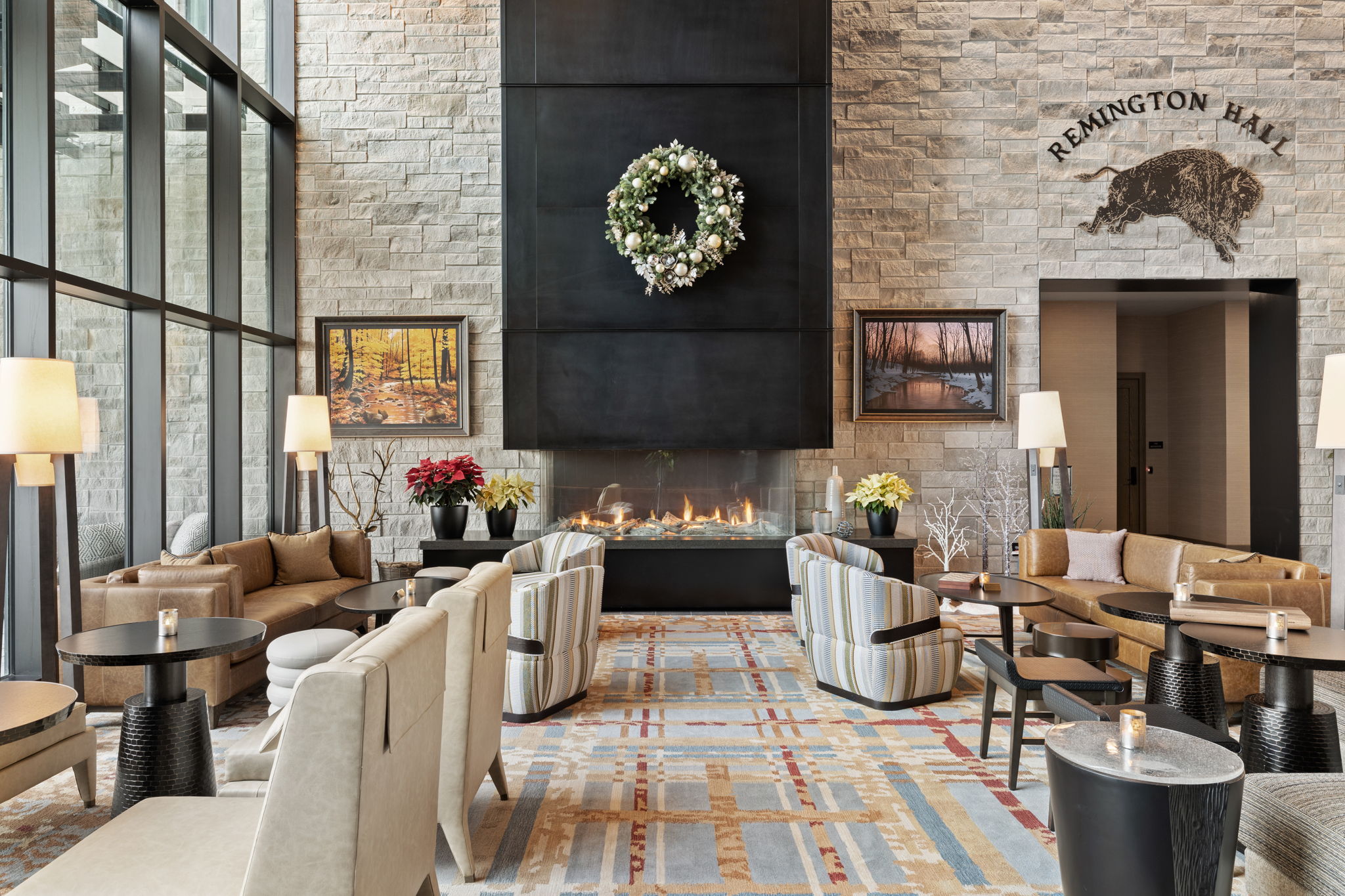 View of a portion of the building lobby