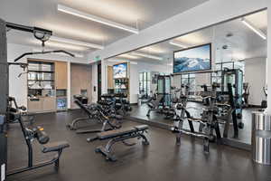View of workout area