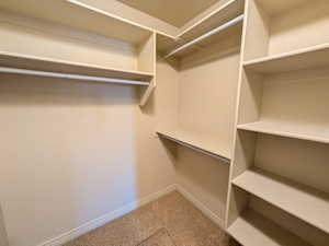 View of walk in closet