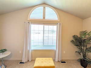 Detailed view of carpet floors