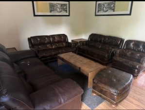 Living area featuring wood finished floors