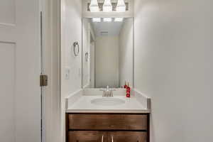 Bathroom featuring vanity