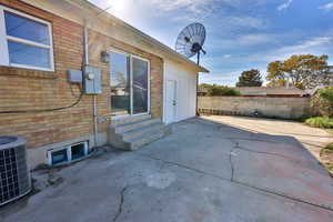 View of patio with entry steps