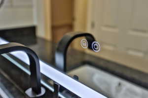 Kitchen view of a sink
