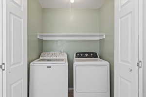 Laundry area with independent washer and dryer