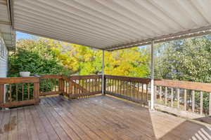 View of wooden terrace
