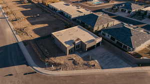 Aerial view of residential area