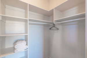 View of walk in closet