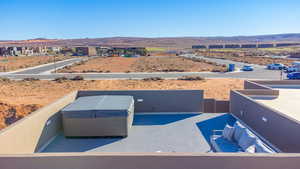 Drone / aerial view of a mountain backdrop