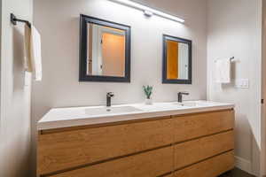 Full bath with double vanity