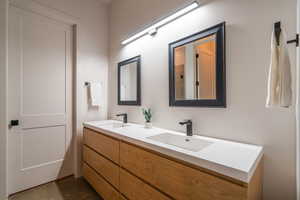 Bathroom with double vanity