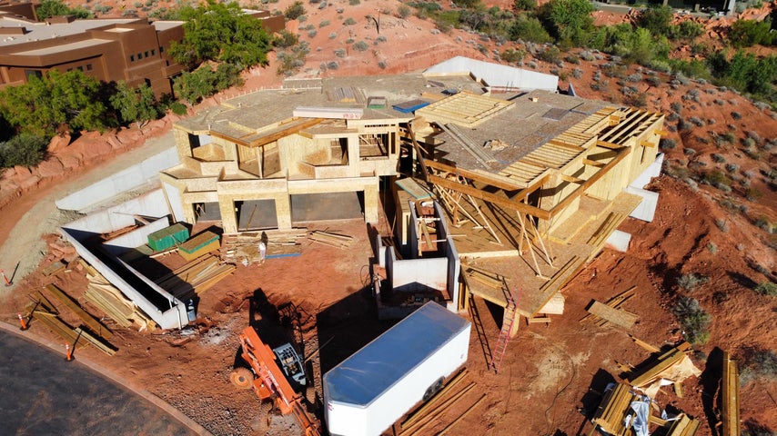 View from above of property