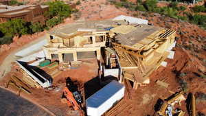 View from above of property
