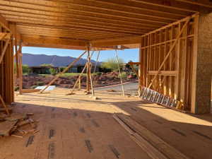 Miscellaneous room with a mountain view
