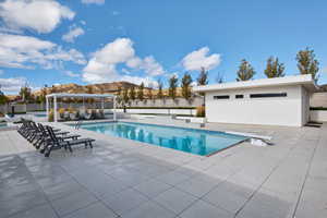 View of pool with a patio area