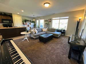 Open concept Living, kitchen , dining area.