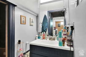Bathroom featuring vanity