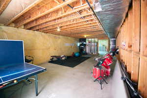 View of below grade area