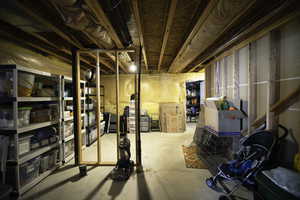 View of unfinished below grade area