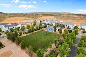 Aerial view of residential area