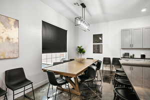 Dining area featuring baseboards