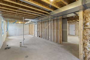 View of unfinished below grade area