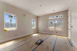 Empty room with baseboards