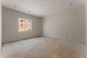 Spare room featuring visible vents