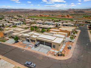 Bird's eye view with a mountain view and a residential view