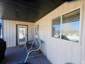 View of wooden terrace