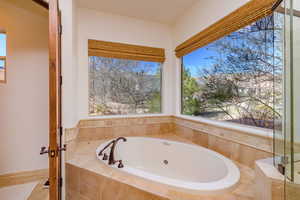 Bathroom with a garden tub