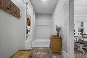 Corridor with baseboards