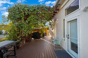 View of wooden terrace