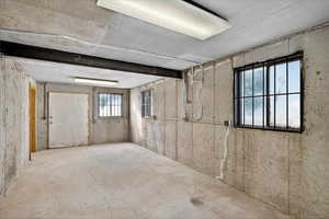 View of below grade area