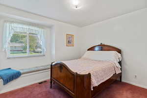 Bedroom featuring baseboards and carpet flooring