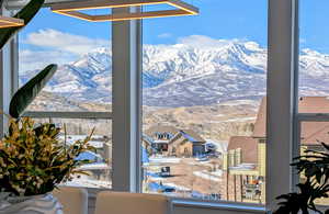 Detailed view of a mountain backdrop