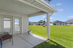 View of patio with a residential view