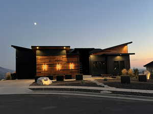 Contemporary home featuring driveway