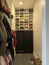 View of spacious closet