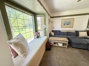 Living room with bay window