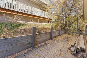 View of wooden deck