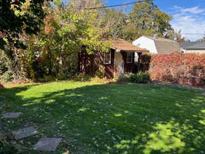 Fully-fenced backyard