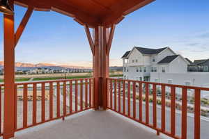 Balcony featuring a residential view